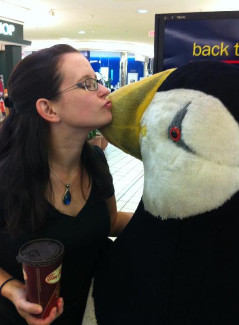 Between the puffin, the Tim Horton's cup, the Avalon mall and the Labraorite necklace, this may be the newfiest I'll ever get.